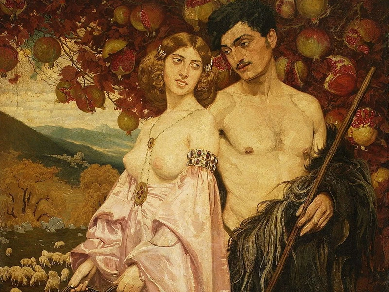1872-Edward Okuń - Autoritratto da Sycylijką (Granaty), 1913
